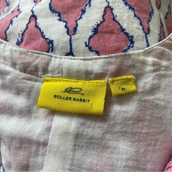 Roberta Roller Rabbit Moroccan Tile Block Cotton Short Sleeve Tunic Dress EUC M - Picture 5 of 8